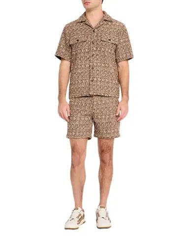 AMIRI Men's Boucle Camp Shirt | Thumbnail 1