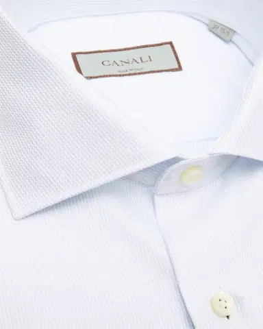 Canali Men's Cotton Micro-Structure Dress Shirt | Thumbnail 2 Canali Men's Cotton Micro-Structure Dress Shirt | Thumbnail 2