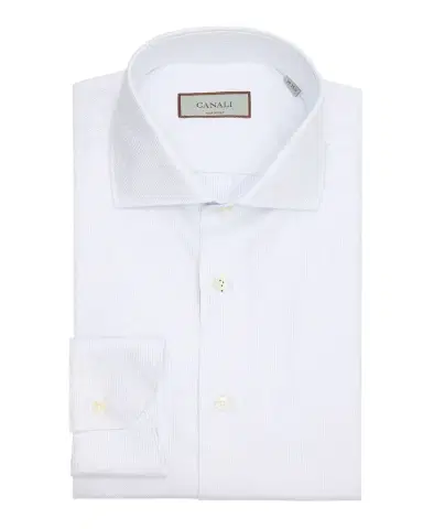 Canali Men's Cotton Micro-Structure Dress Shirt | Thumbnail 1 Canali Men's Cotton Micro-Structure Dress Shirt | Thumbnail 1
