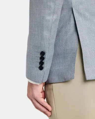 Emporio Armani Men's Bamboo Micro-Grid Textured Sport Coat | Thumbnail 8