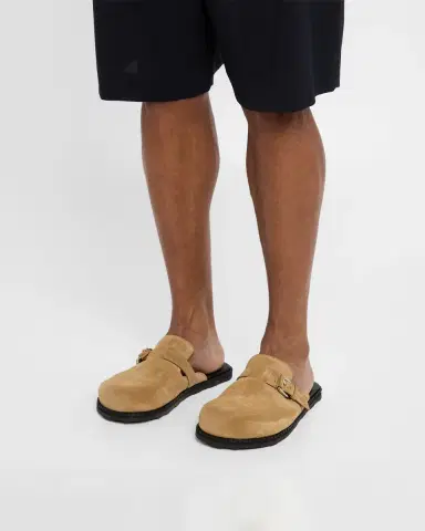 MOSCHINO Men's Suede Mules | Thumbnail 2 MOSCHINO Men's Suede Mules | Thumbnail 2