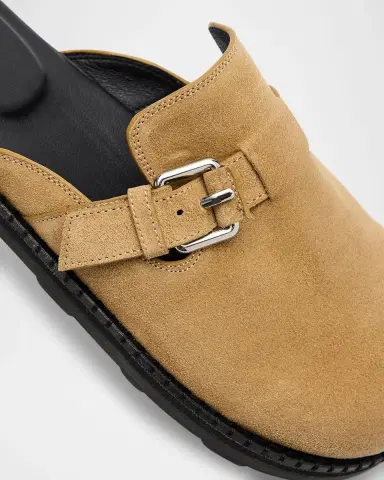MOSCHINO Men's Suede Mules | Thumbnail 5 MOSCHINO Men's Suede Mules | Thumbnail 5
