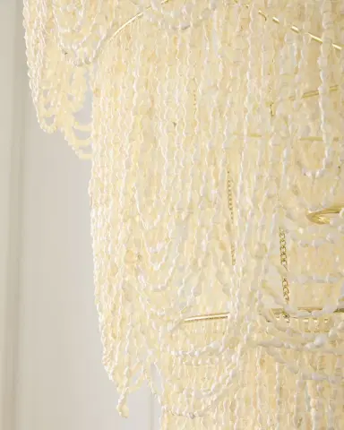 Exclusive Draped 34" 4-Light Palay Shell Chandelier | Thumbnail 4 Exclusive Draped 34" 4-Light Palay Shell Chandelier | Thumbnail 4