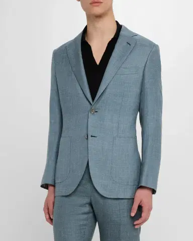 Brioni Men's Plume Melange Blazer | Thumbnail 4 Brioni Men's Plume Melange Blazer | Thumbnail 4