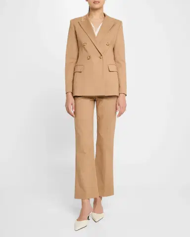 Emporio Armani Cotton Flare Trousers | Thumbnail 2 Emporio Armani Cotton Flare Trousers | Thumbnail 2
