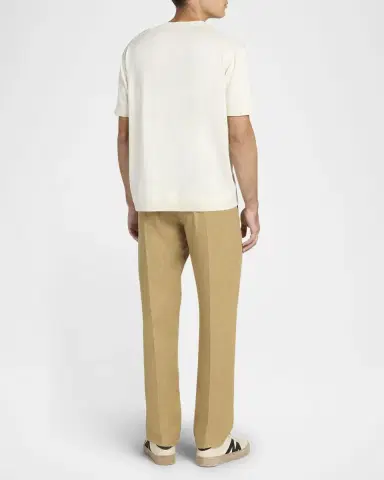 Moncler Men's Silk-Cotton Crew T-Shirt | Thumbnail 2