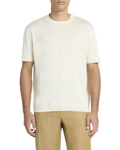 Moncler Men's Silk-Cotton Crew T-Shirt | Thumbnail 1