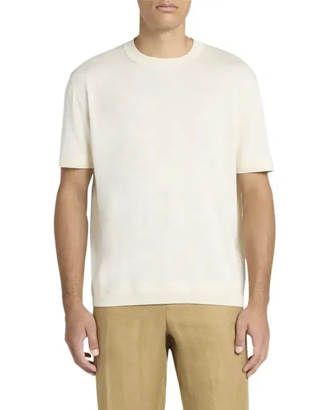 Men 's Silk-Cotton Crew T-Shirt