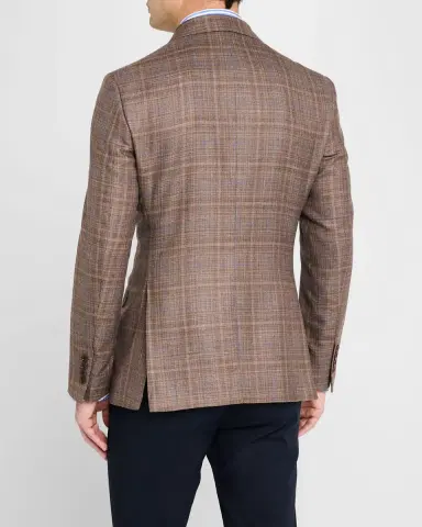Emporio Armani Men's Textured Plaid Sport Coat | Thumbnail 2 Emporio Armani Men's Textured Plaid Sport Coat | Thumbnail 2