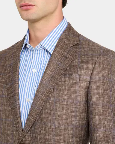 Emporio Armani Men's Textured Plaid Sport Coat | Thumbnail 4 Emporio Armani Men's Textured Plaid Sport Coat | Thumbnail 4