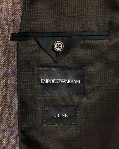 Emporio Armani Men's Textured Plaid Sport Coat | Thumbnail 5 Emporio Armani Men's Textured Plaid Sport Coat | Thumbnail 5