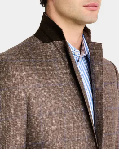 Emporio Armani Men's Textured Plaid Sport Coat | Thumbnail 6 Emporio Armani Men's Textured Plaid Sport Coat | Thumbnail 6
