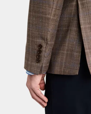 Emporio Armani Men's Textured Plaid Sport Coat | Thumbnail 7 Emporio Armani Men's Textured Plaid Sport Coat | Thumbnail 7