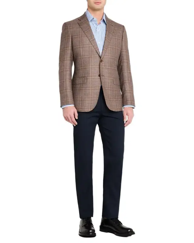 Emporio Armani Men 's Textured Plaid Sport Coat