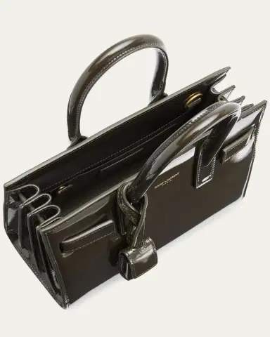 Saint Laurent Sac de Jour Nano Top-Handle Bag in Patent Leather | Thumbnail 9