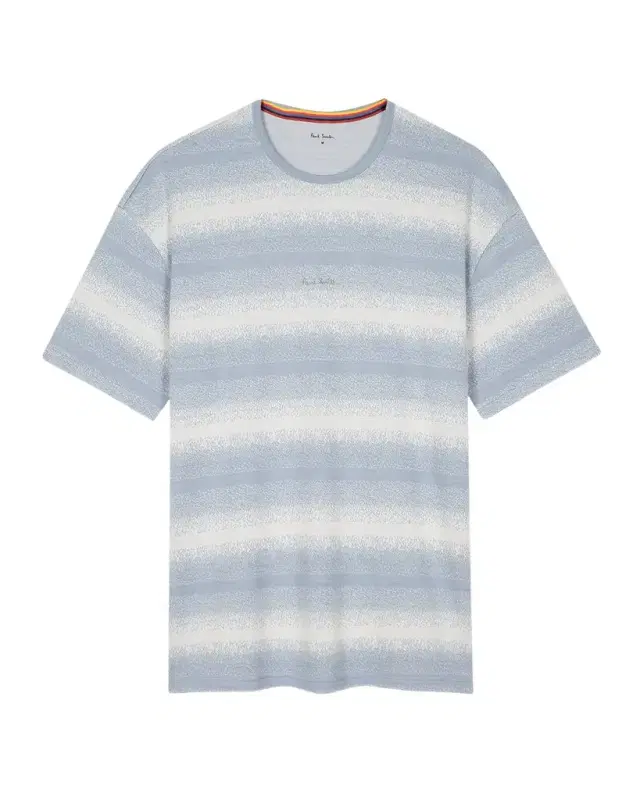 Men 's Gradient Stripe Crewneck T-Shirt