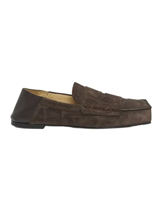 Men 's Les Mocassins Carre Suede Penny Loafers