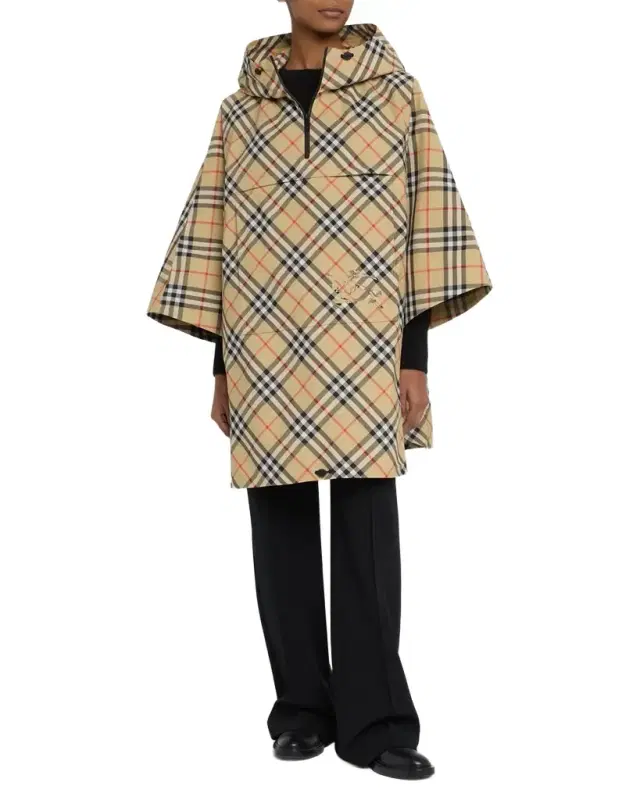 St. Cady Packaway Check Twill Cape