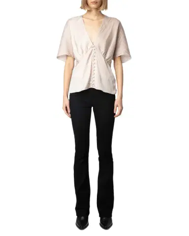 Zadig & Voltaire Thodri Satin Button-Front Blouse | Thumbnail 1 Zadig & Voltaire Thodri Satin Button-Front Blouse | Thumbnail 1