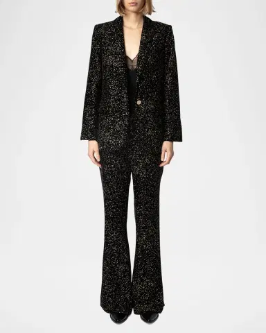 Zadig & Voltaire Valse Glitter Dots Velvet Blazer | Thumbnail 2 Zadig & Voltaire Valse Glitter Dots Velvet Blazer | Thumbnail 2