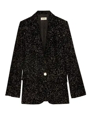 Zadig & Voltaire Valse Glitter Dots Velvet Blazer | Thumbnail 1 Zadig & Voltaire Valse Glitter Dots Velvet Blazer | Thumbnail 1