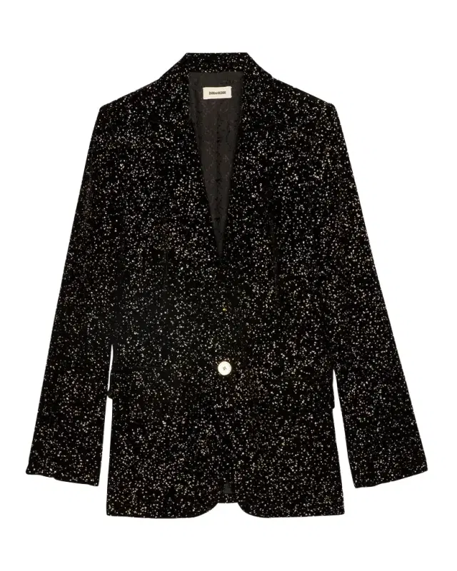 Zadig & Voltaire Valse Glitter Dots Velvet Blazer