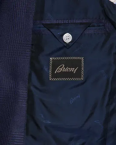 Brioni Men's Tonal Plaid Sport Coat | Thumbnail 6 Brioni Men's Tonal Plaid Sport Coat | Thumbnail 6