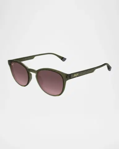 Maui Jim Men's Hiehie Nylon Round Sunglasses | Thumbnail 2