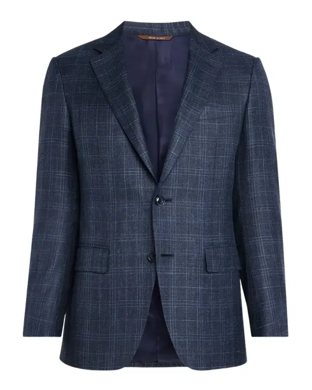 Men 's Tonal Plaid Sport Coat