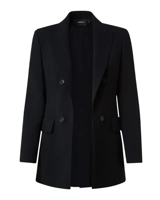 Akris Lucia Wool Double-Breasted Jacket