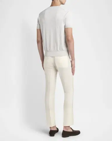 Tom Ford Men's Cotton Short-Sleeve Crewneck Sweater | Thumbnail 3 Tom Ford Men's Cotton Short-Sleeve Crewneck Sweater | Thumbnail 3