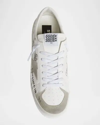 Golden Goose Men's Stardan Graffiti Leather Low-Top Sneakers | Thumbnail 6 Golden Goose Men's Stardan Graffiti Leather Low-Top Sneakers | Thumbnail 6