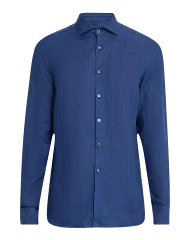 Canali Men's Linen Casual Button-Down Shirt | Thumbnail 1 Canali Men's Linen Casual Button-Down Shirt | Thumbnail 1