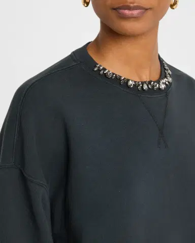 Golden Goose Golden Embellished Cropped Sweatshirt | Thumbnail 5 Golden Goose Golden Embellished Cropped Sweatshirt | Thumbnail 5