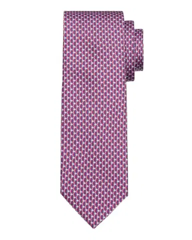 Canali Men 's Geometric Chainlink Silk Tie | Thumbnail 1