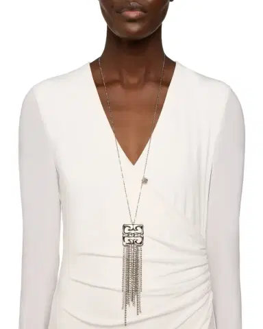 Givenchy 4G Liquid Fringe Crystal Necklace | Thumbnail 1