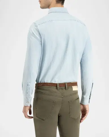 Boglioli Men 's Denim Button-Down Shirt | Thumbnail 2
