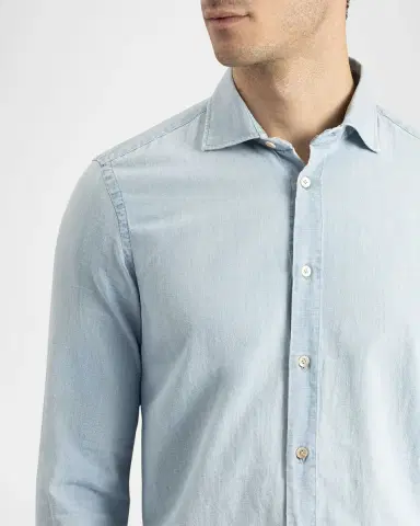 Boglioli Men 's Denim Button-Down Shirt | Thumbnail 4