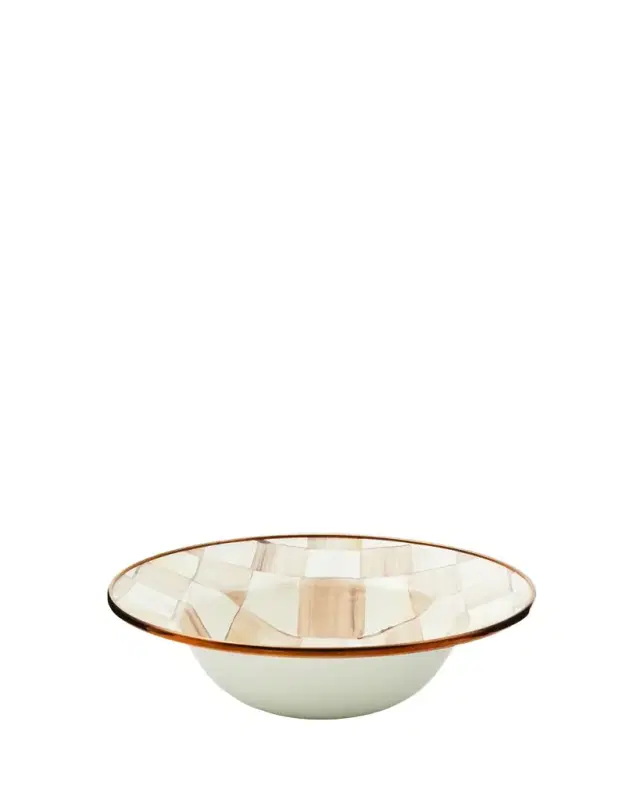 MacKenzie-Childs Mocha Check Breakfast Bowl