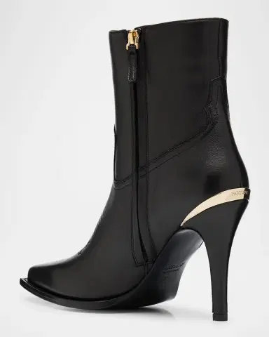 Partlow Nancy Leather Western Stiletto Booties | Thumbnail 3
