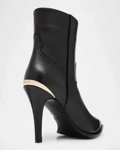 Partlow Nancy Leather Western Stiletto Booties | Thumbnail 4