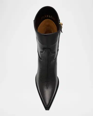 Partlow Nancy Leather Western Stiletto Booties | Thumbnail 5
