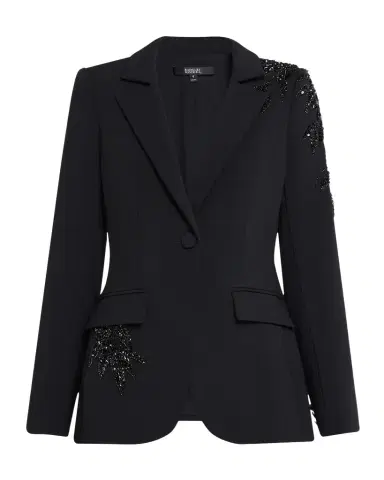 Badgley Mischka Collection Single-Button Bead Embellished Jacket | Thumbnail 1 Badgley Mischka Collection Single-Button Bead Embellished Jacket | Thumbnail 1