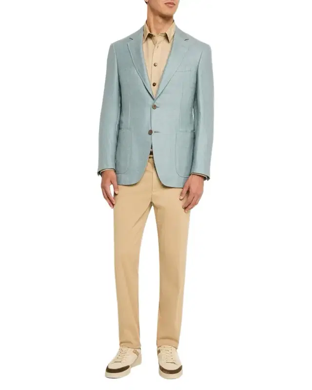 Men 's Straight Fit Flat-Front Pants