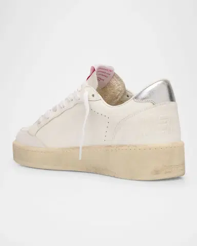 Golden Goose Ball Star Mixed Leather Low-Top Sneakers | Thumbnail 3 Golden Goose Ball Star Mixed Leather Low-Top Sneakers | Thumbnail 3