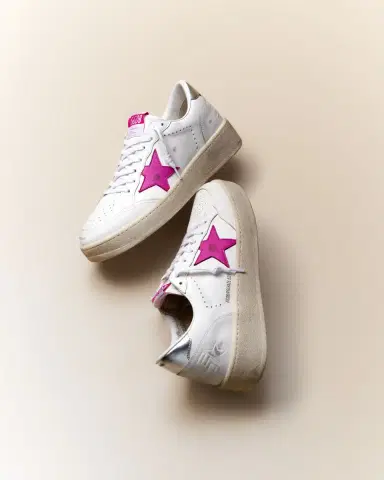 Golden Goose Ball Star Mixed Leather Low-Top Sneakers | Thumbnail 4 Golden Goose Ball Star Mixed Leather Low-Top Sneakers | Thumbnail 4