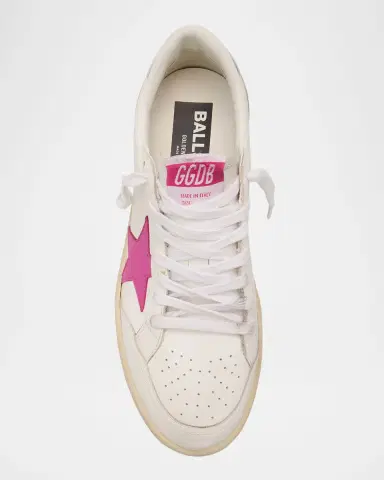 Golden Goose Ball Star Mixed Leather Low-Top Sneakers | Thumbnail 6 Golden Goose Ball Star Mixed Leather Low-Top Sneakers | Thumbnail 6