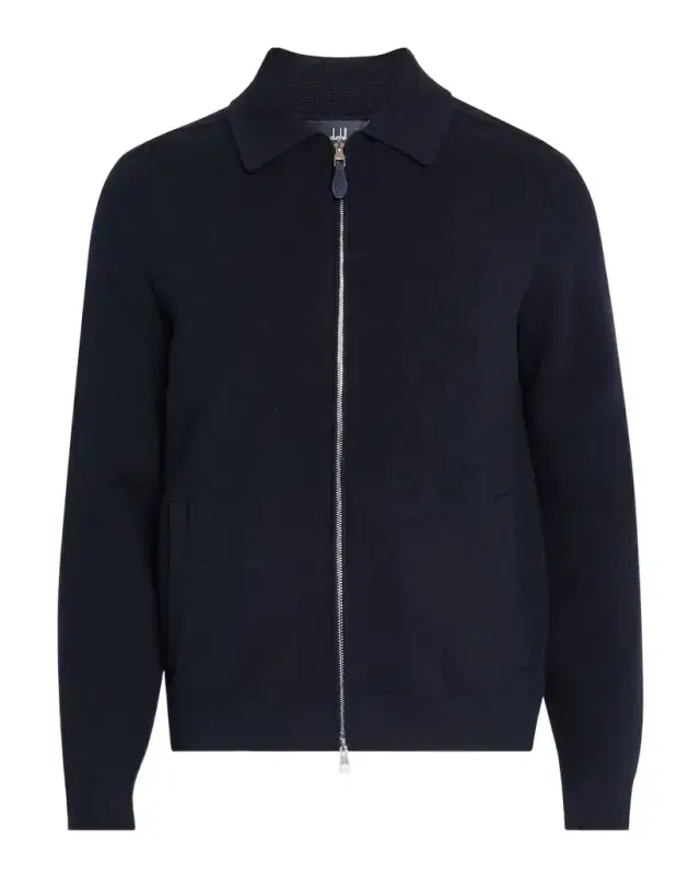 Men's Cotton and Cashmere Full-Zip Blouson