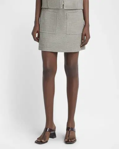 Bottega Veneta Structured Melange Mini Skirt | Thumbnail 4