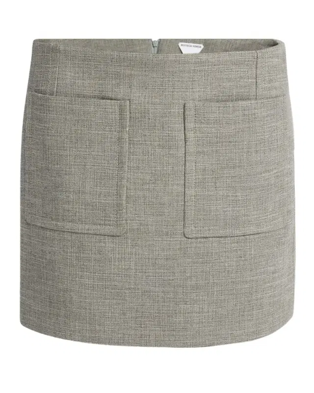 Bottega Veneta Structured Melange Mini Skirt